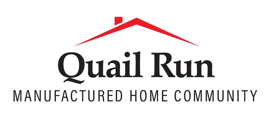 A logo for Quail Run Manufactured Home Community.